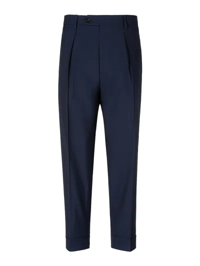 Berwich Oversize Fit Pants In Dark Blue