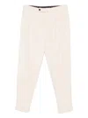 Berwich Pleated Cotton Trousers In Sand