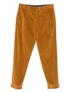 Berwich Pleated Corduroy Trousers In Brown