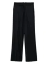 Berwich Pleated Straight-leg Trousers In Blue