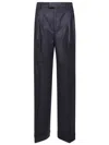 Berwich Palazzo Pinces Flanella Pants In Blue