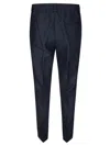 Berwich Elastic Waistband Trousers With Side And Back Pockets In Blue