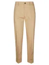 Berwich Trousers With Back Pockets And Cuffed Hem In Green