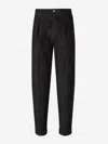 Berwich Wool Cargo Trousers In Black