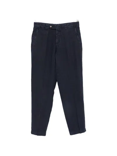 Berwich Pantaloni Blu Indigo In Lino  In Blue