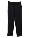 Berwich Tailored Wool Blend Trousers In Black