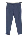 Berwich Striped-pattern Tailored Trousers In Blue