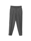 Berwich Alice Pressed-crease Turn-up Trousers In Gray