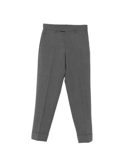 Berwich Pressed-crease Turned-up Trousers In Gray