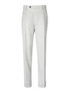Berwich Tailored Wool Pants With Textured Finish In White