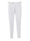 Berwich Pant Fibbia Lat 1pinces Gabardina Stretch In White