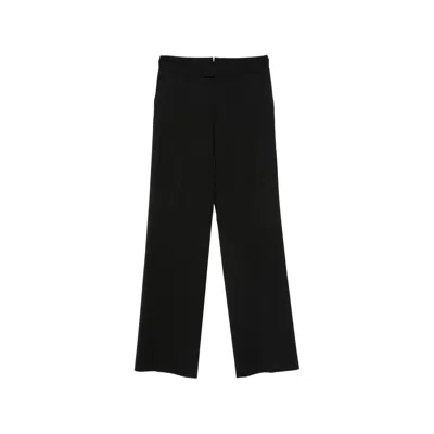 Berwich Patrizia Belt-loops Trousers In Black