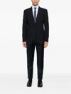 Berwich Pinstripe Pleated Trousers In Black