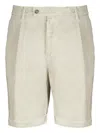 Berwich Pleat-detailed Linen Shorts In Neutral