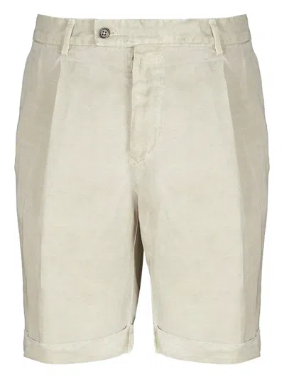 Berwich Pleat-detailed Linen Shorts In Neutral