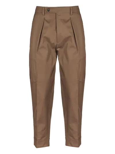 Berwich Pleat-detailed Trousers In Brown