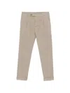 Berwich Pleated Basic Trousers In Purple