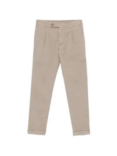 Berwich Pleated Basic Trousers In Purple