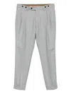 Berwich Pleated Button-fastening Trousers In Gray