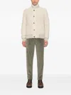 Berwich Pleated Corduroy Trousers In Green