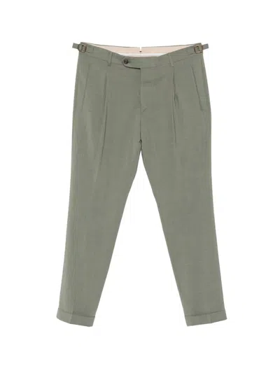 Berwich Pleated-detail Trousers In Green