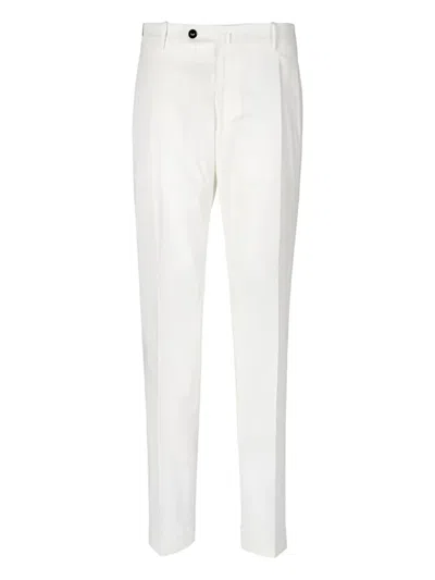 Berwich Pleated Front Trousers In White