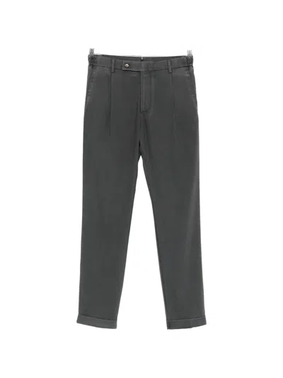 Berwich Pleated Frosted Trousers In Gray