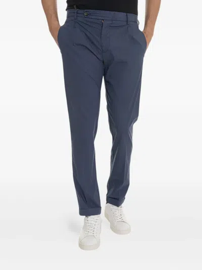 Berwich Pleated-pocket Trousers In Blue
