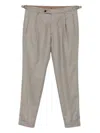 Berwich Pleated Side-adjuster Trousers In Gray