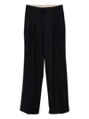 Berwich Pleated Straight-leg Trousers In Black