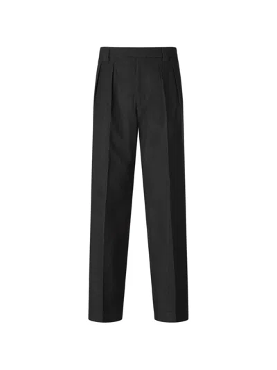 Berwich Pleated Straight-leg Trousers In Black