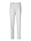 Berwich Tailored Wool Pants With Textured Finish In White