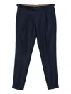 Berwich Pleated Tailored Trousers In Blue