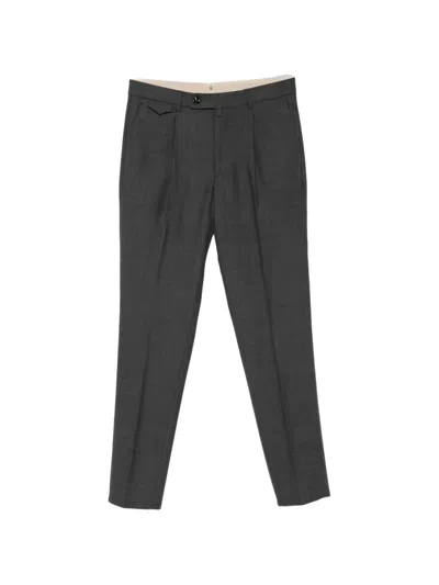 Berwich Pleated Tailored Trousers In Gray