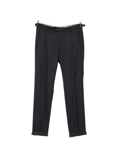 Berwich Pleated Tapered Trousers In Blue