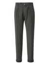Berwich Pleated Tapered Trousers In Green