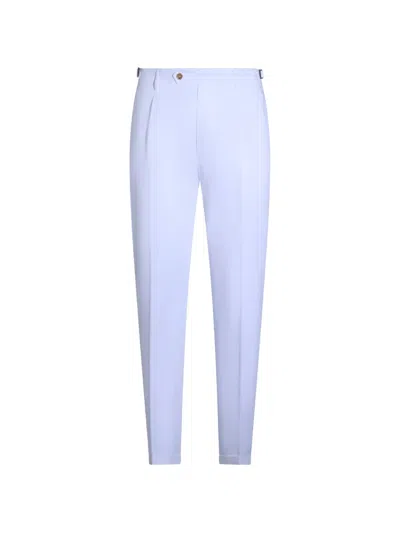 Berwich Pleated Trousers In Blue