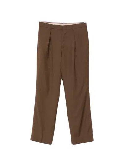Berwich Pleated Trousers In Brown