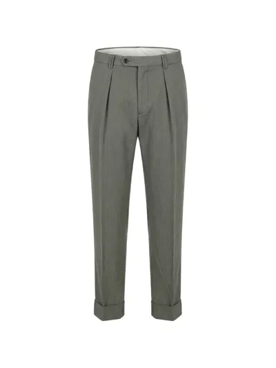 Berwich Pleated Trousers In Gray