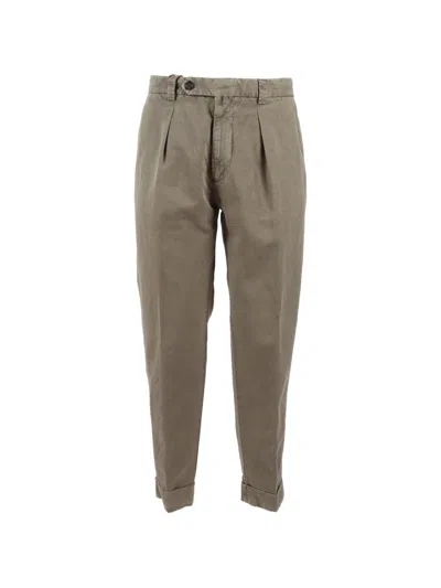 Berwich Pleated Trousers In Brown
