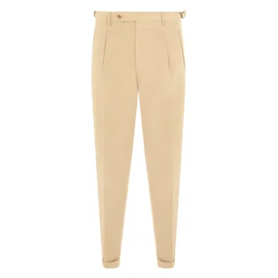 Berwich Pleated Trousers In Neutral