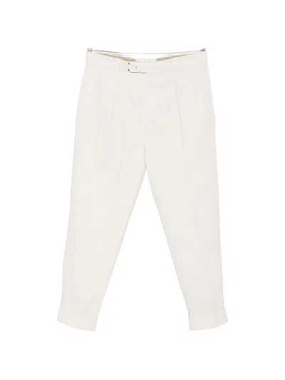 Berwich Pleated Trousers In White