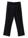 Berwich Pleated Wool Trousers In Black