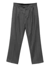 Berwich Pleated Wool Trousers In Black