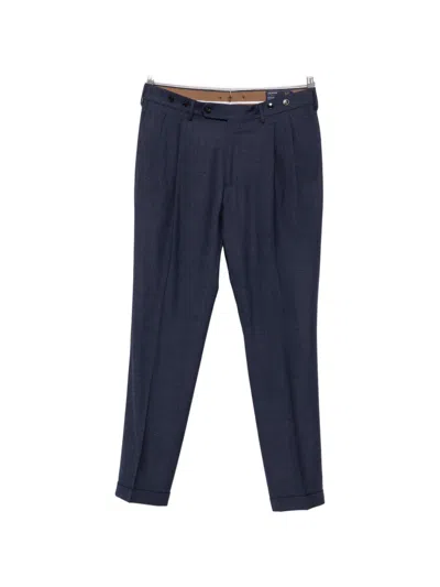 Berwich Pleated Wool Trousers In Multi
