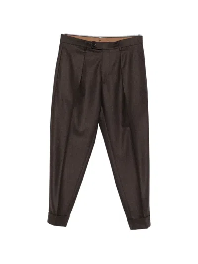 Berwich Pleated Wool Trousers In Multi