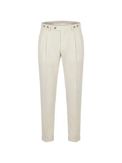Berwich Pleated-detail Trousers In White