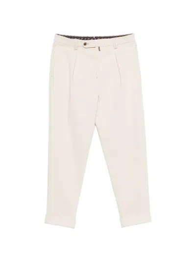 Berwich Pleated-front Turn-up Trousers In Red