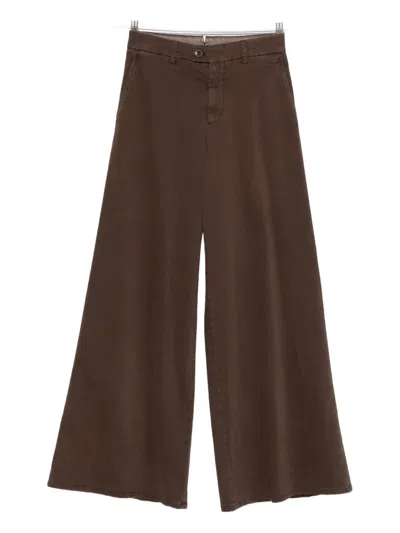 Berwich Pocket Belt-loops Trousers In Brown
