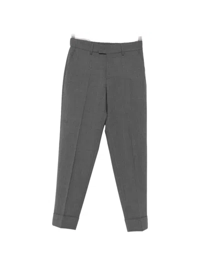 Berwich Pressed-crease Turned-up Trousers In Gray